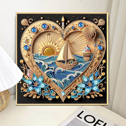 Sailboat - Special Shaped Drill Diamond Painting 30*30CM