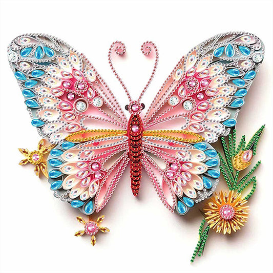 Paper Quilling Butterfly - Special Shaped Drill Diamond Painting 30*30CM