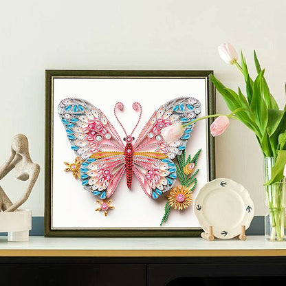 Paper Quilling Butterfly - Special Shaped Drill Diamond Painting 30*30CM