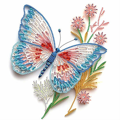 Paper Quilling Butterfly - Special Shaped Drill Diamond Painting 30*30CM