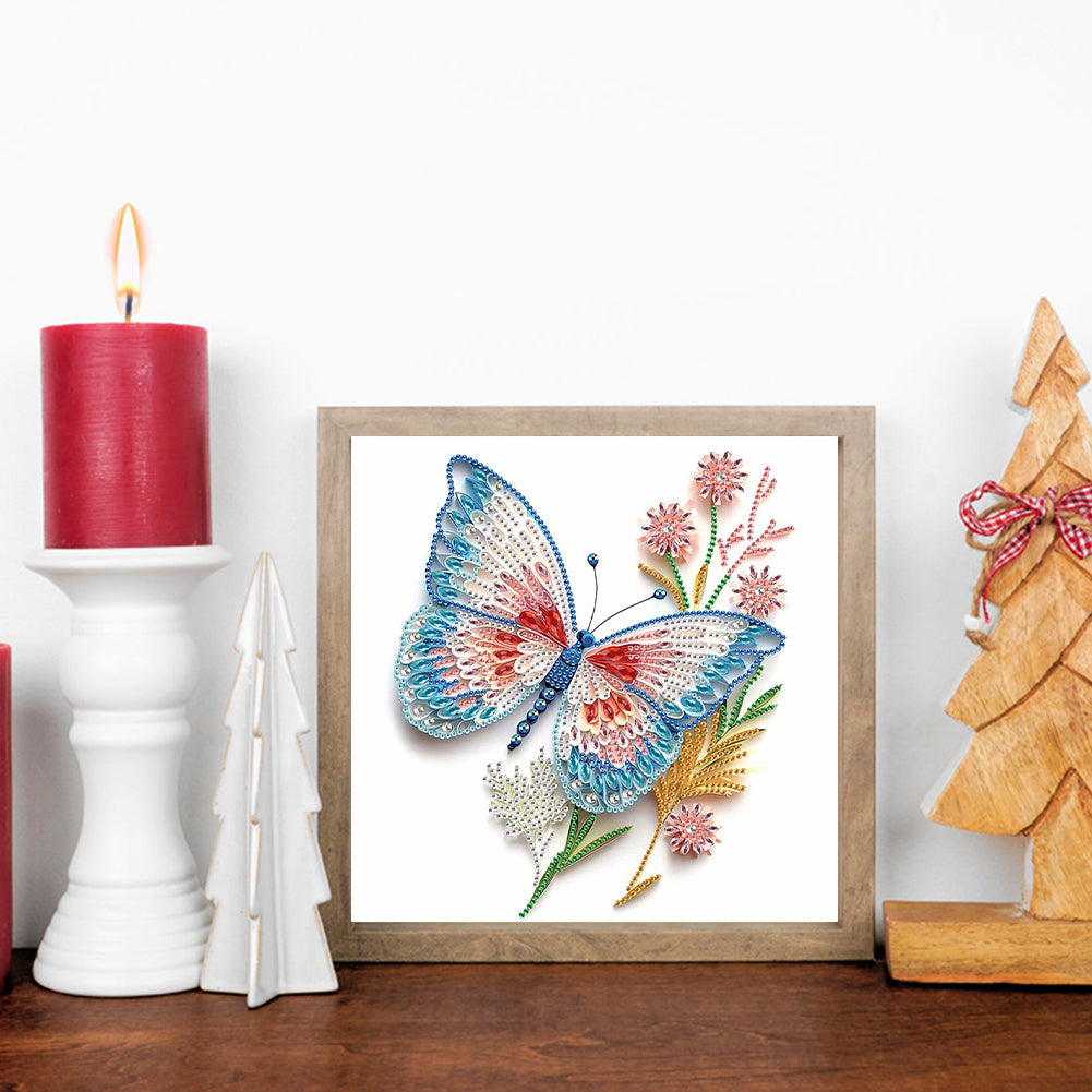 Paper Quilling Butterfly - Special Shaped Drill Diamond Painting 30*30CM
