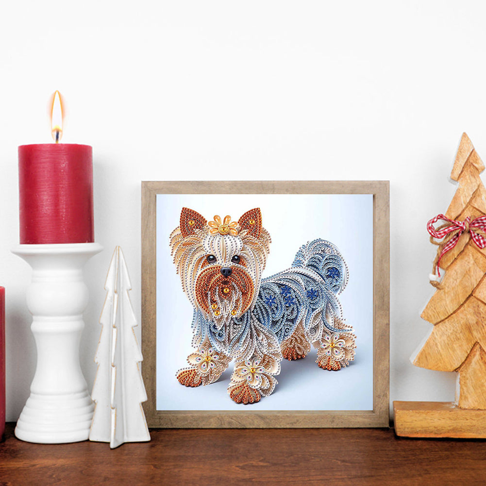 Paper Quilling Puppy - Special Shaped Drill Diamond Painting 30*30CM