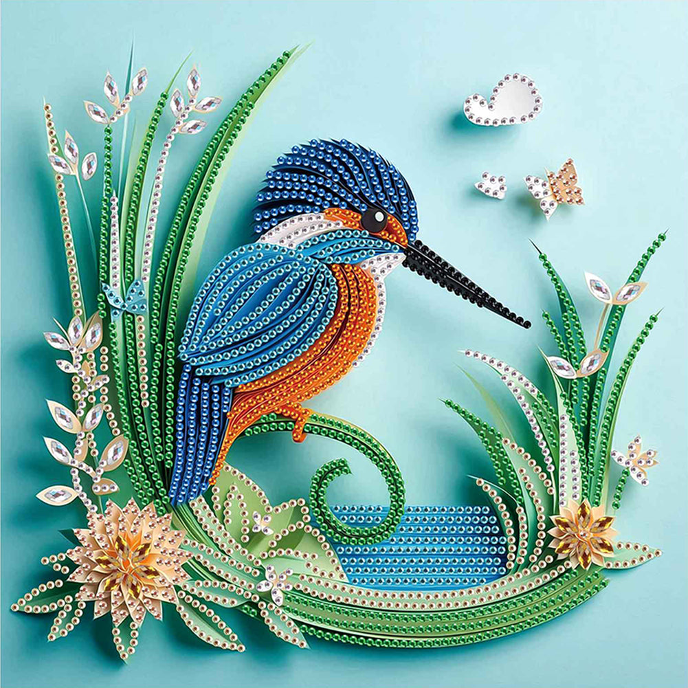 Paper Quilling Bluebird - Special Shaped Drill Diamond Painting 30*30CM