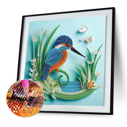Paper Quilling Bluebird - Special Shaped Drill Diamond Painting 30*30CM