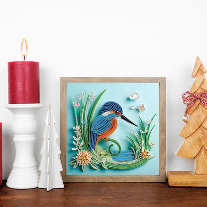 Paper Quilling Bluebird - Special Shaped Drill Diamond Painting 30*30CM