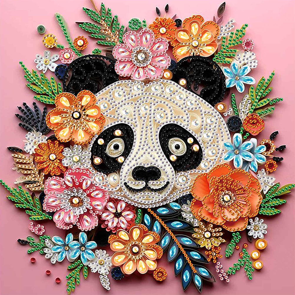 Paper Quilling Panda - Special Shaped Drill Diamond Painting 30*30CM
