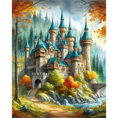Castle - Full AB Round Drill Diamond Painting 40*50CM