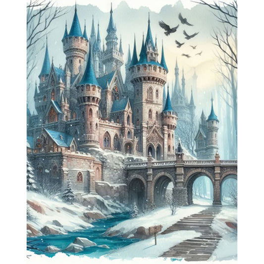 Castle - Full AB Round Drill Diamond Painting 40*50CM