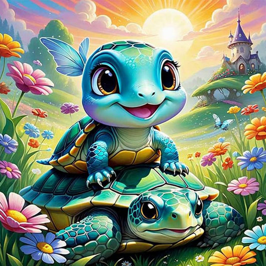 Sea Turtle - Full Round Drill Diamond Painting 30*30CM