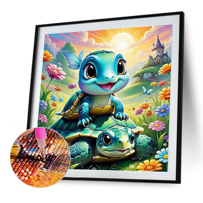 Sea Turtle - Full Round Drill Diamond Painting 30*30CM