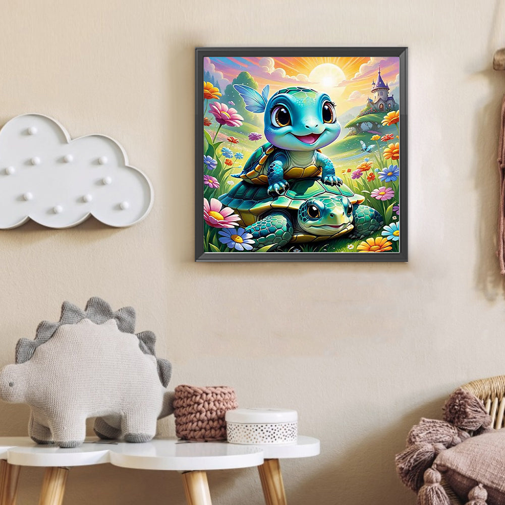 Sea Turtle - Full Round Drill Diamond Painting 30*30CM
