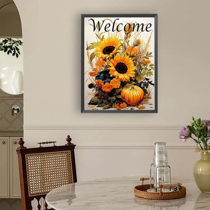 Sunflower And Pumpkin - Full Round Drill Diamond Painting 30*40CM