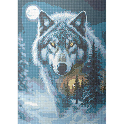 Moonlight Wolf - Full Round Drill Diamond Painting 30*40CM