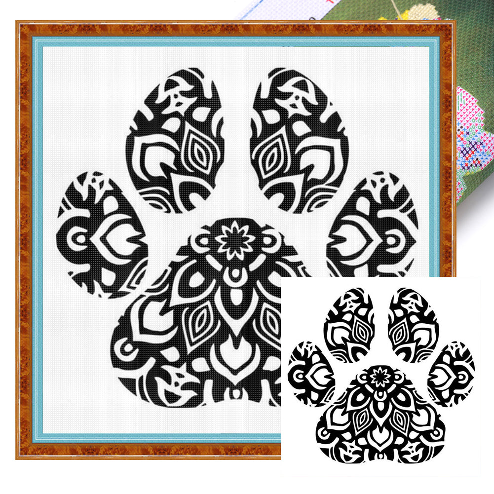 Silhouette Paw - 11CT Stamped Cross Stitch 40*40CM