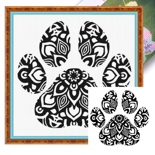 Silhouette Paw - 11CT Stamped Cross Stitch 40*40CM