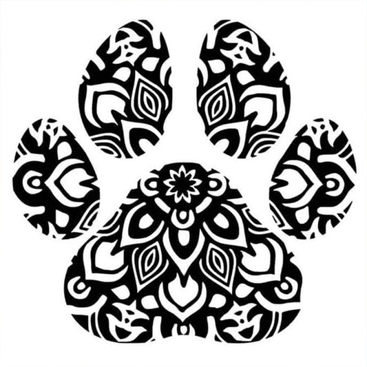 Silhouette Paw - 11CT Stamped Cross Stitch 40*40CM