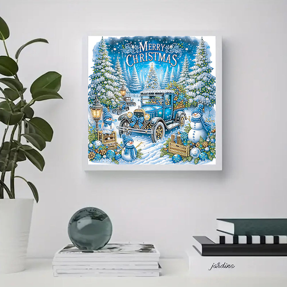 Christmas Car - Special Shaped Drill Diamond Painting 30*30CM