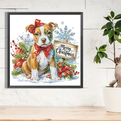 Christmas Dog - Special Shaped Drill Diamond Painting 30*30CM