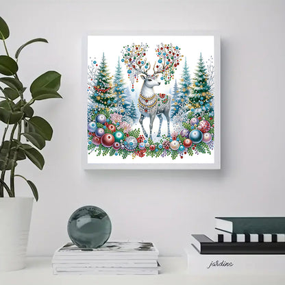 Christmas Elk - Special Shaped Drill Diamond Painting 30*30CM