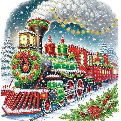 Christmas Train - Special Shaped Drill Diamond Painting 30*30CM