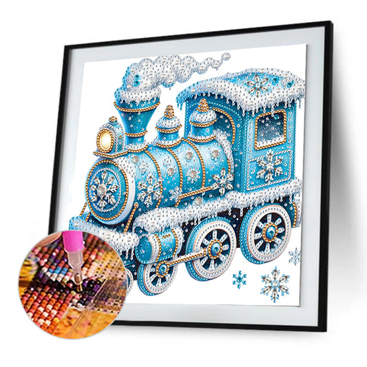 Christmas Snow Train - Special Shaped Drill Diamond Painting 30*30CM