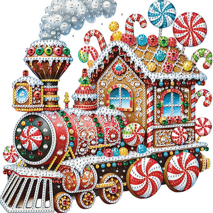 Christmas Candy Train - Special Shaped Drill Diamond Painting 30*30CM