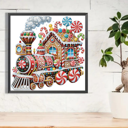 Christmas Candy Train - Special Shaped Drill Diamond Painting 30*30CM