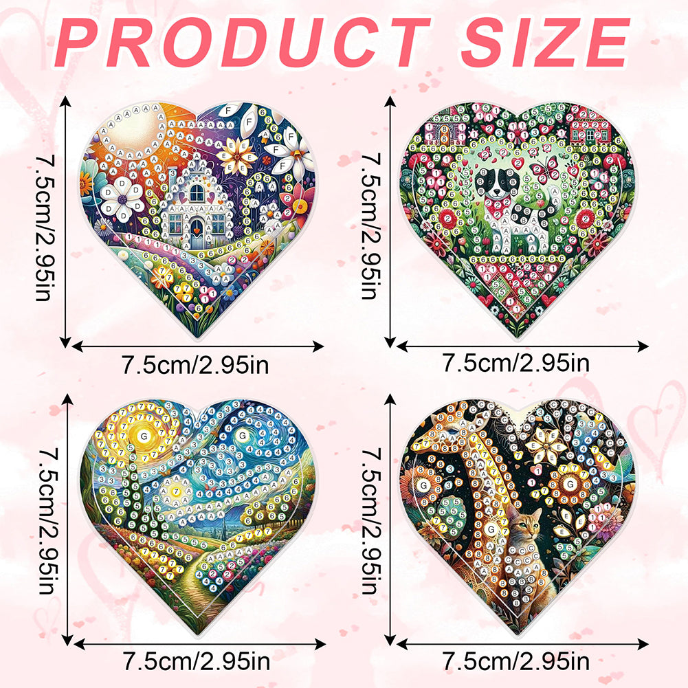 8 pcs Diamond Painting Bookmarks Diamond Art Book Corner Kit for Book Lovers