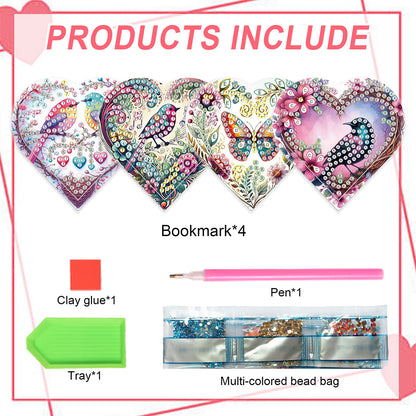 8 pcs Diamond Painting Bookmarks Diamond Art Book Corner Kit for Book Lovers