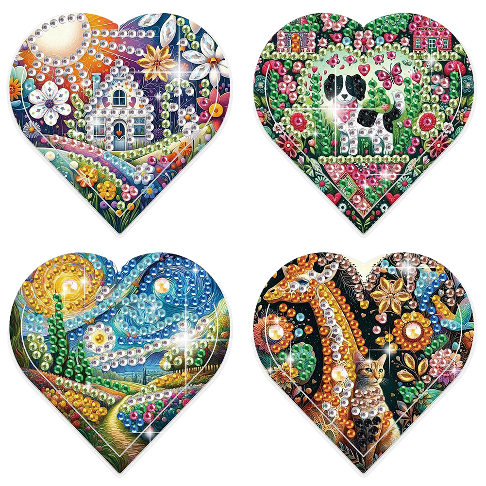 8 pcs Diamond Painting Bookmarks Diamond Art Book Corner Kit for Book Lovers