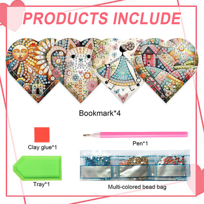 8 pcs Diamond Painting Bookmarks Diamond Art Book Corner Kit for Book Lovers
