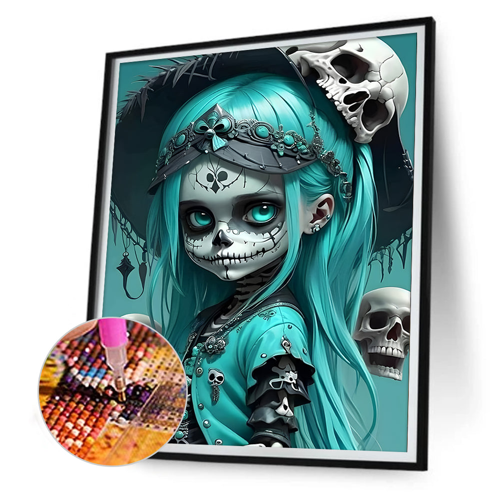 Dark Skullgirls - Full Round Drill Diamond Painting 30*40CM