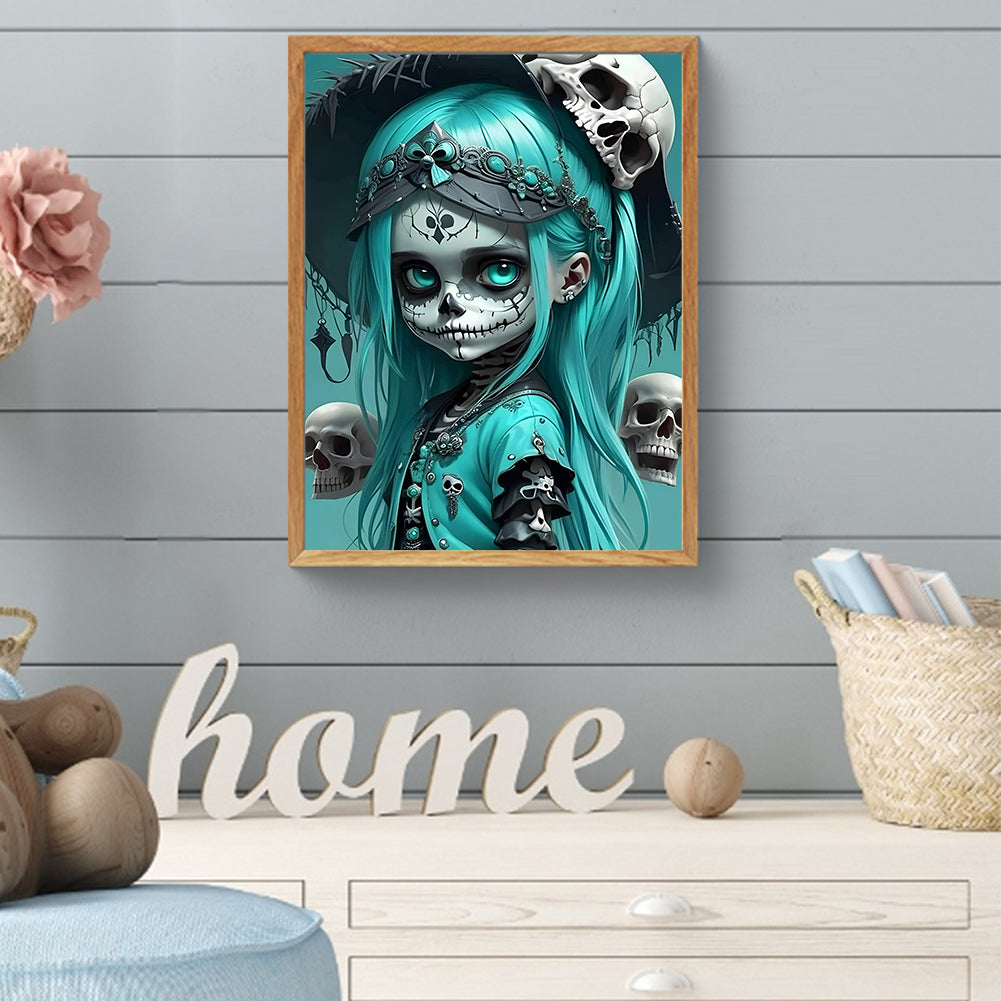Dark Skullgirls - Full Round Drill Diamond Painting 30*40CM