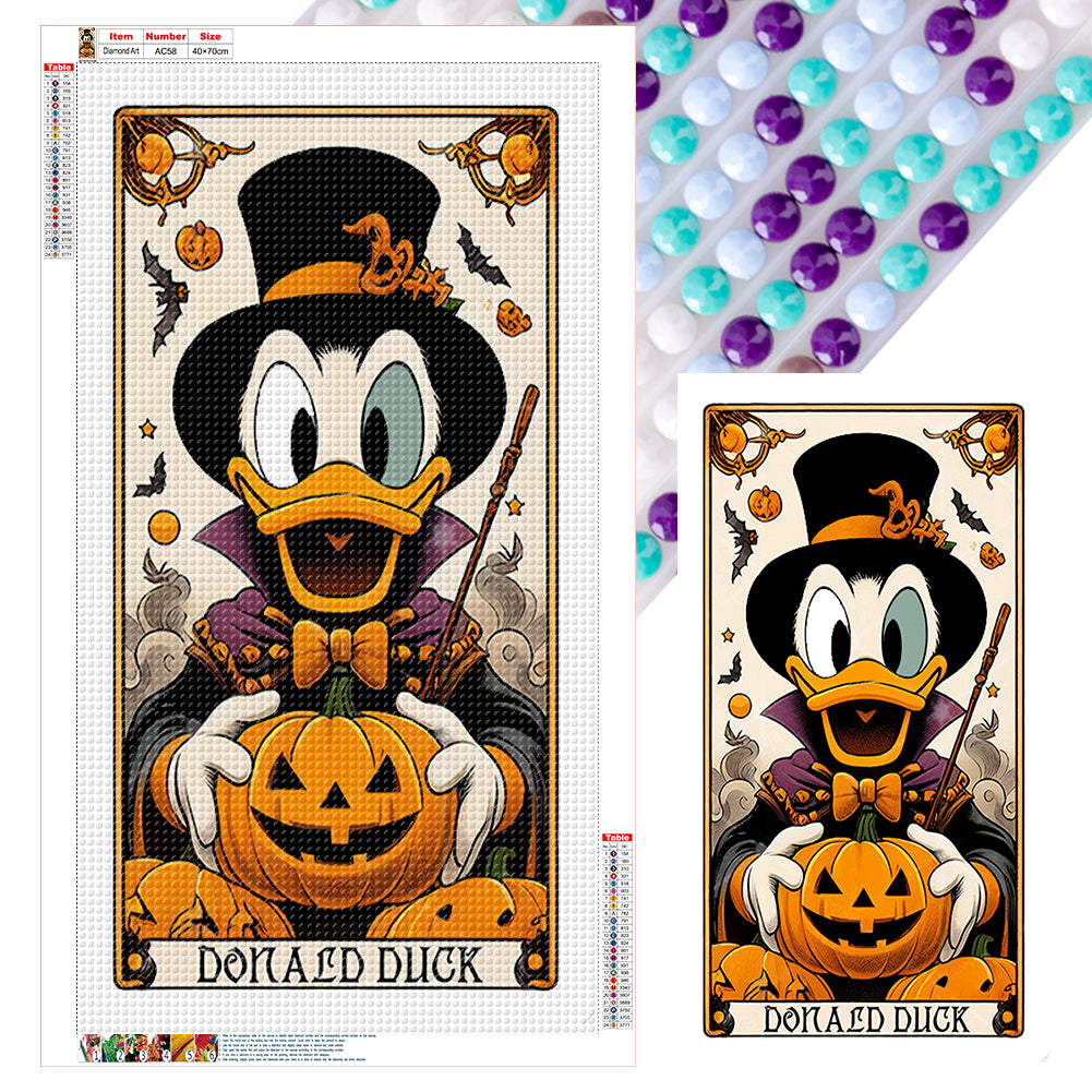 Halloween Donald Duck - Full Round Drill Diamond Painting 40*70CM
