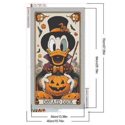 Halloween Donald Duck - Full Round Drill Diamond Painting 40*70CM