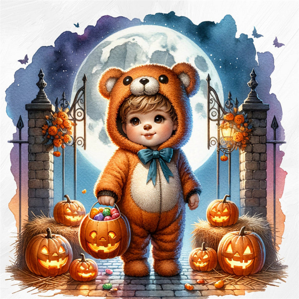 Halloween Bear - Full Square Drill Diamond Painting 40*40CM