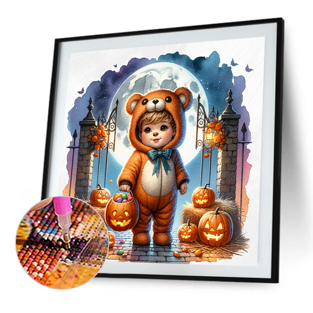 Halloween Bear - Full Square Drill Diamond Painting 40*40CM