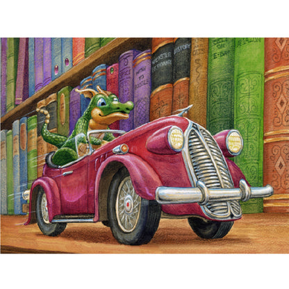 Dragon Driving - Full Square Drill Diamond Painting 60*45CM