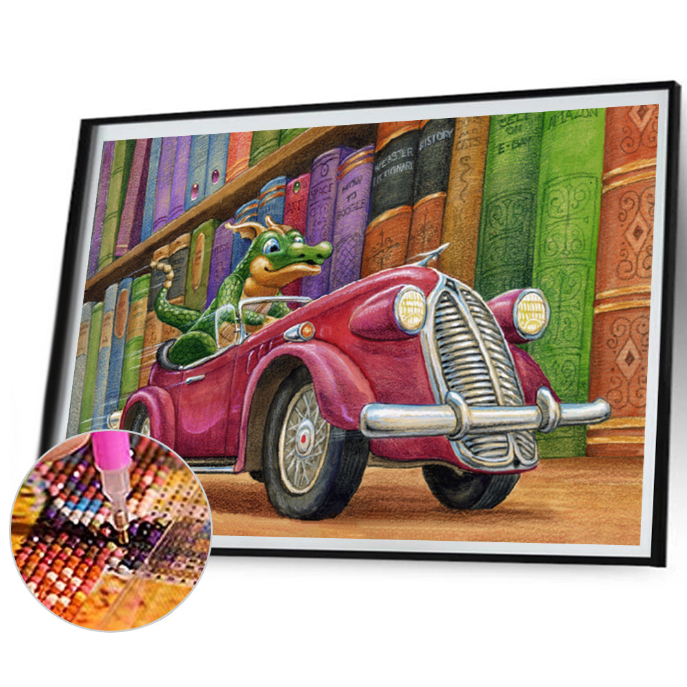 Dragon Driving - Full Square Drill Diamond Painting 60*45CM