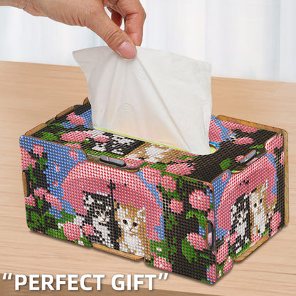 Umbrella 5D DIY Diamond Painting Handmade Tissue Holder Wooden Tissue Box Craft