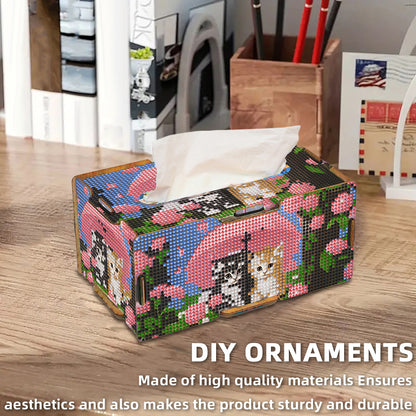 Umbrella 5D DIY Diamond Painting Handmade Tissue Holder Wooden Tissue Box Craft