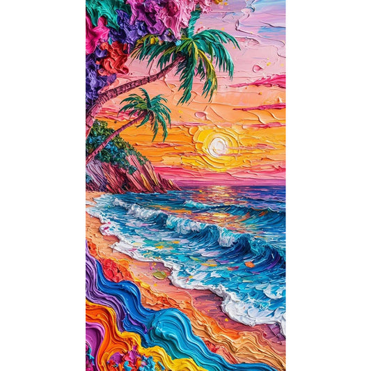 Seaside Scenery - Full Round Drill Diamond Painting 40*70CM