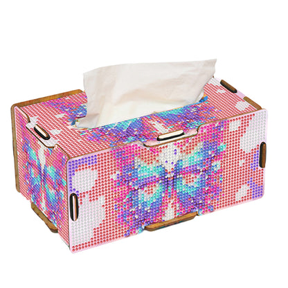Diamond Painting Tissue Box Kits Decorative Rhinestone Craft Kit (Butterfly)