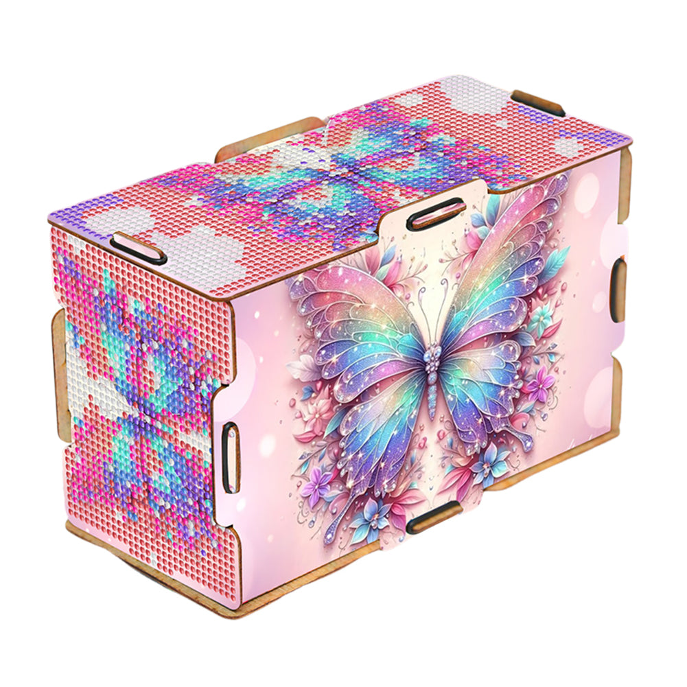 Diamond Painting Tissue Box Kits Decorative Rhinestone Craft Kit (Butterfly)