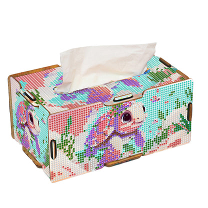 Diamond Painting Tissue Box Kits Decorative Rhinestone Craft Kit (Turtle)