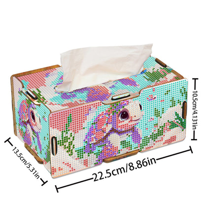 Diamond Painting Tissue Box Kits Decorative Rhinestone Craft Kit (Turtle)