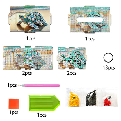 Diamond Painting Tissue Box Kits Decorative Rhinestone Craft Kit (Turtle)
