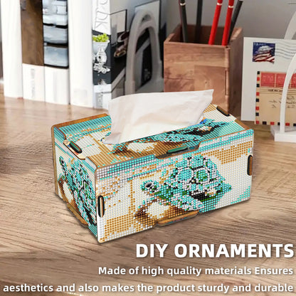 Diamond Painting Tissue Box Kits Decorative Rhinestone Craft Kit (Turtle)