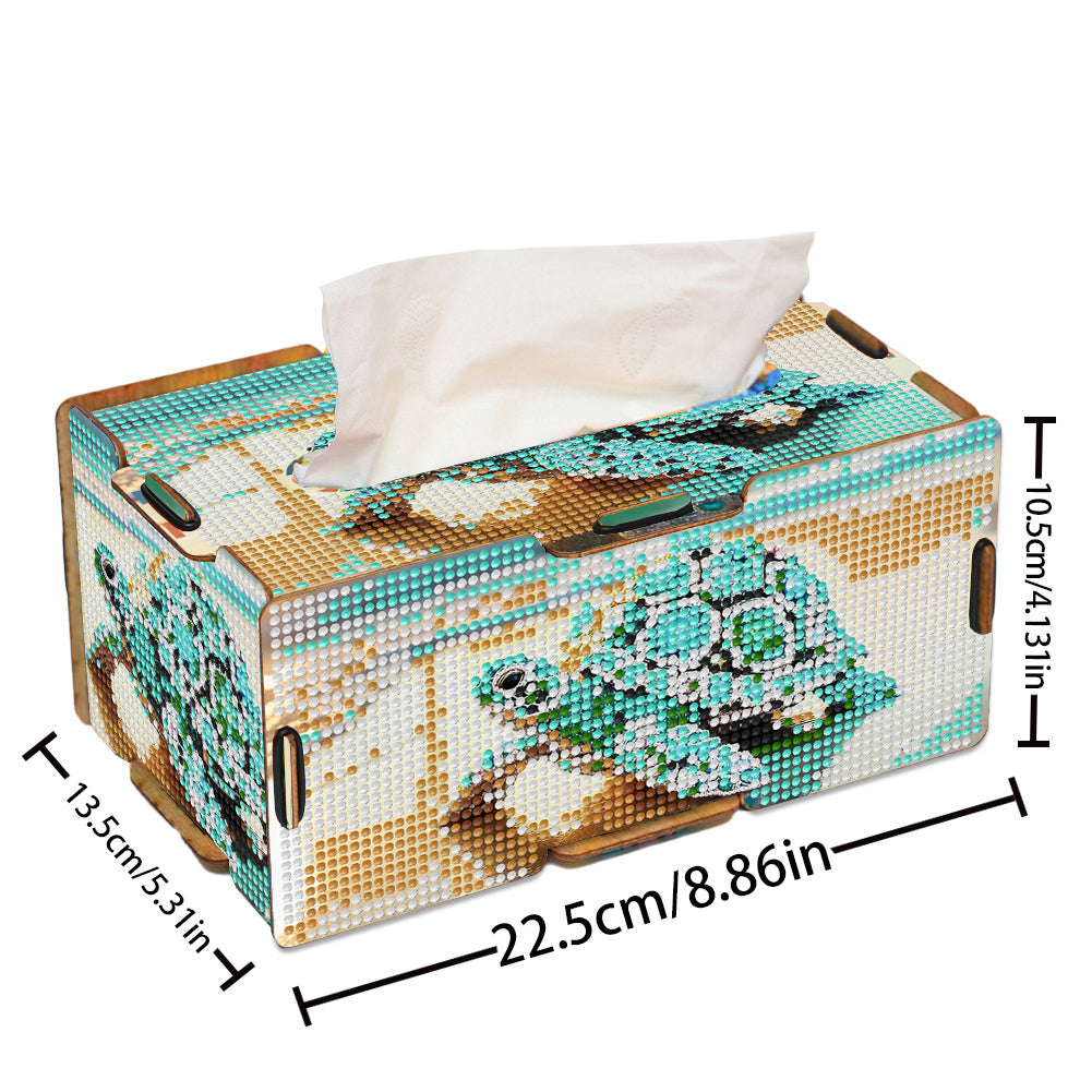 Diamond Painting Tissue Box Kits Decorative Rhinestone Craft Kit (Turtle)