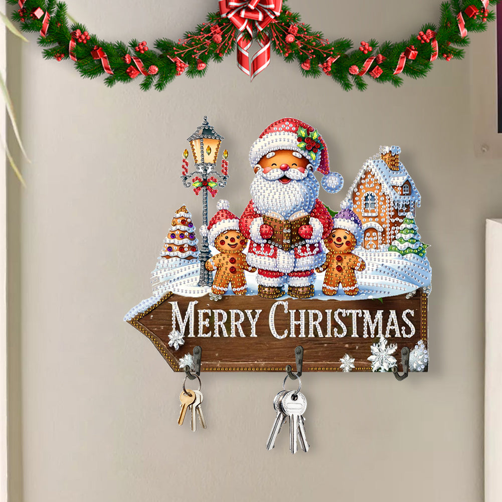 Welcome Home Xmas Wood DIY Diamond Art Hanging Hooks Diamond Painting Art Hooks